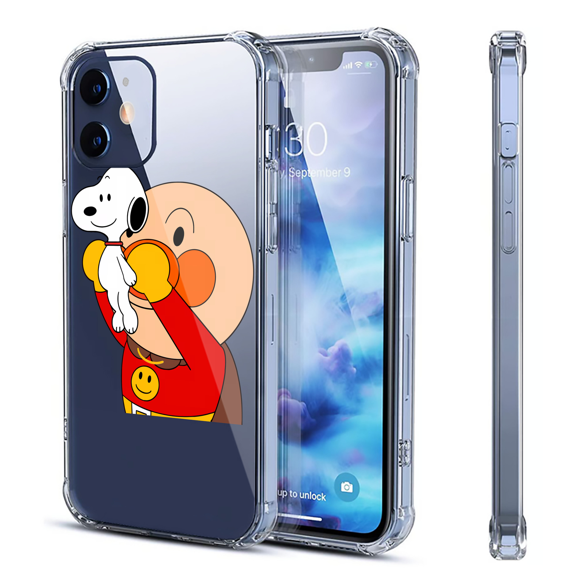 （画像用） アンパンマン Anpanman 【iPhone 12シリーズ対応】透明スマホケース（クリアソフトケース）